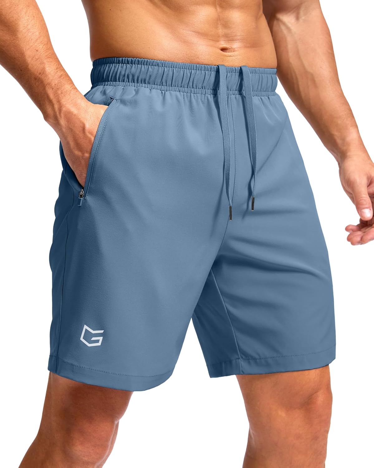 G Gradual Men's Athletic Running Shorts with 2 Zipper Pockets 7"/ 5"/ 9" | Quick Dry, Lightweight, Breathable, Moisture Wicking, Workout, Gym