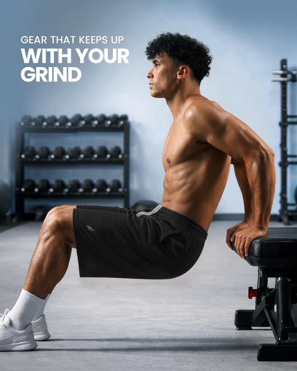 Breathable Mesh Mens Athletic Shorts Loose-Fit Quick Dry Running Gym Shorts | Lightweight Activewear Knit Workout Shorts with Pockets 8 Inch Inseam Elastic Waistband with Drawstring