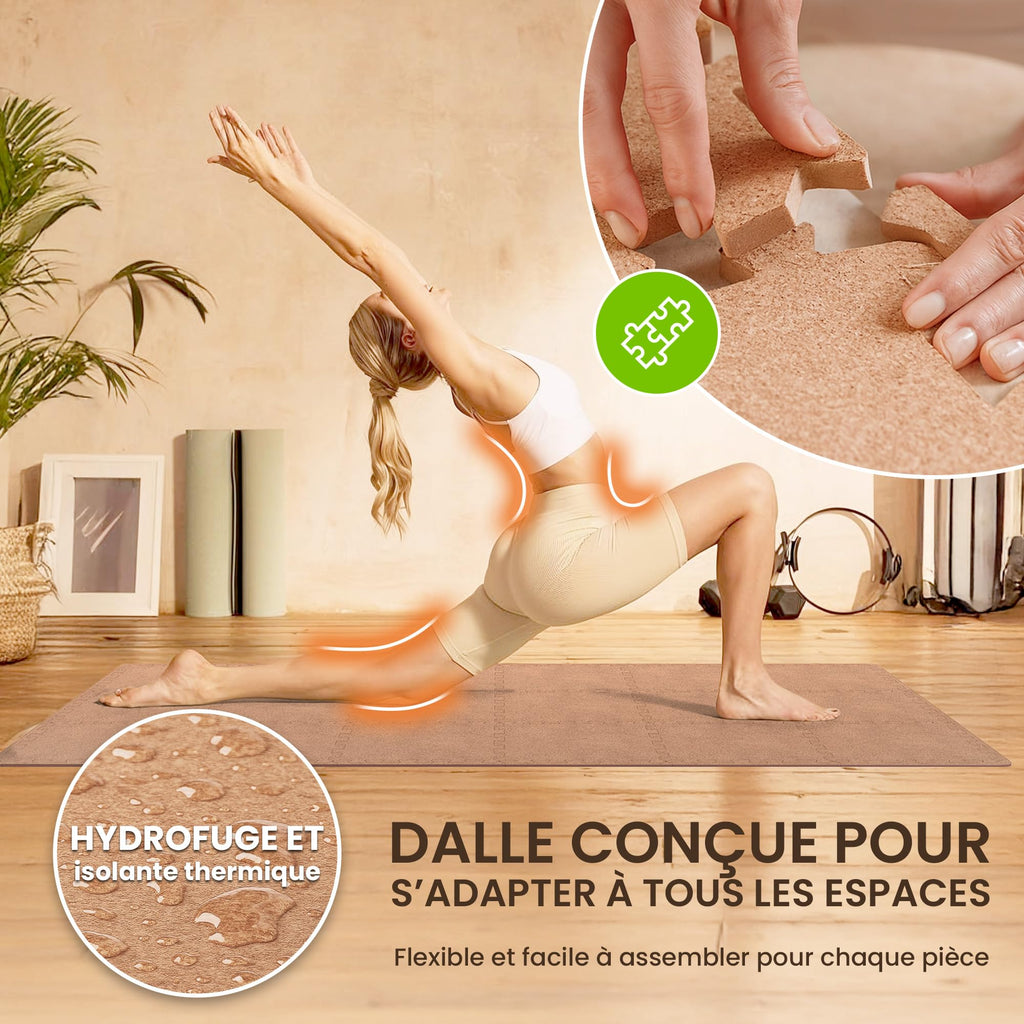 bemaxx Tapis de Fitness Protection de Sol Salle de Sport - Dalles en Mousse | EVA Caoutchouc sans BPA Matelas Puzzle Yoga Pilates Tatami pour Matériel Gym Banc de Musculation Garage Piscine Isolation