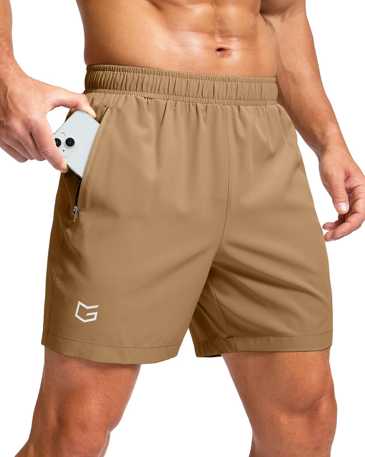 G Gradual Men's Athletic Running Shorts with 2 Zipper Pockets 7"/ 5"/ 9" | Quick Dry, Lightweight, Breathable, Moisture Wicking, Workout, Gym