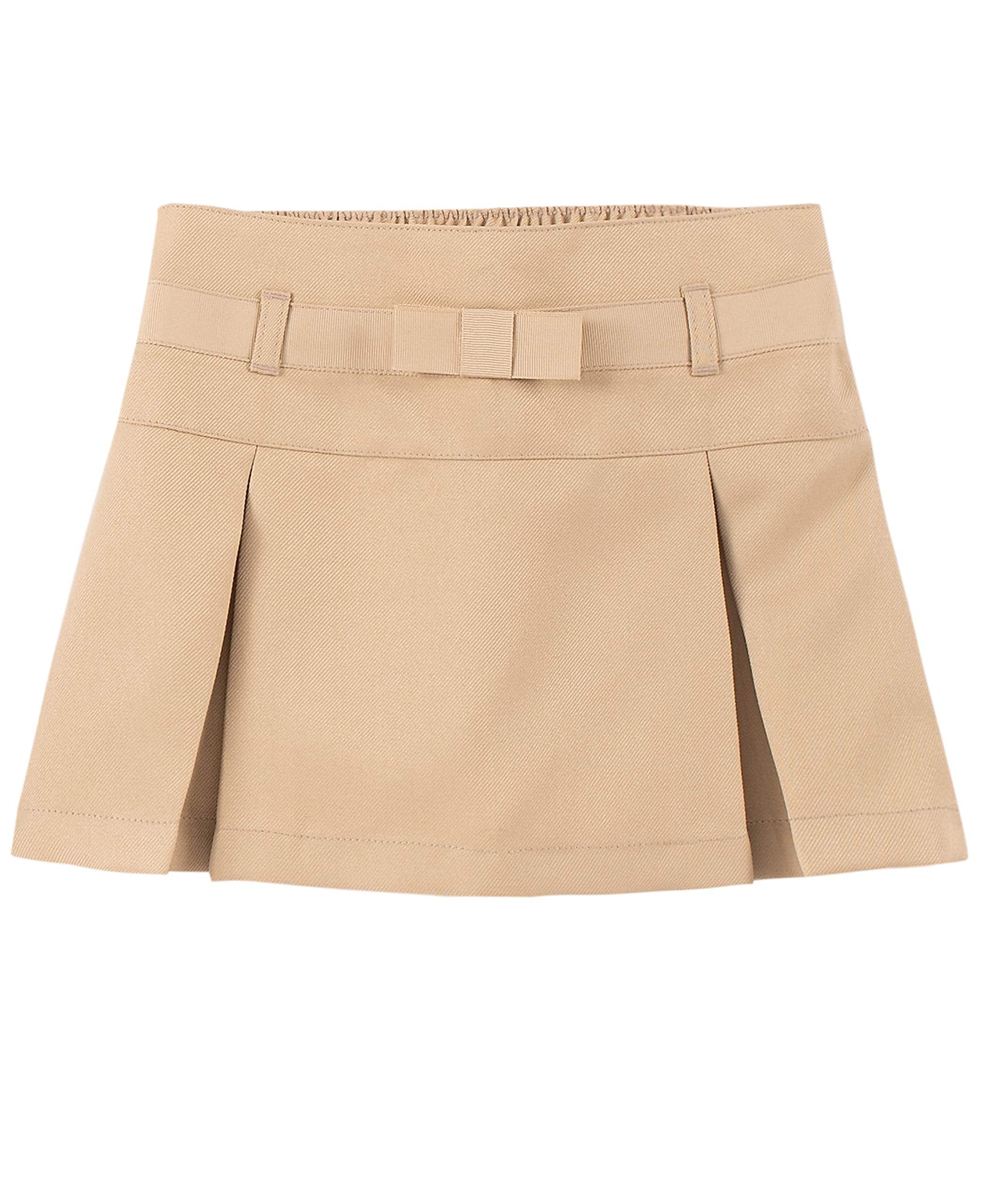 Izod Girls' School Uniform Pull-on Scooter Skirt with Undershorts, Knit Waistband & Functional Pockets, Wrinkle Resistant