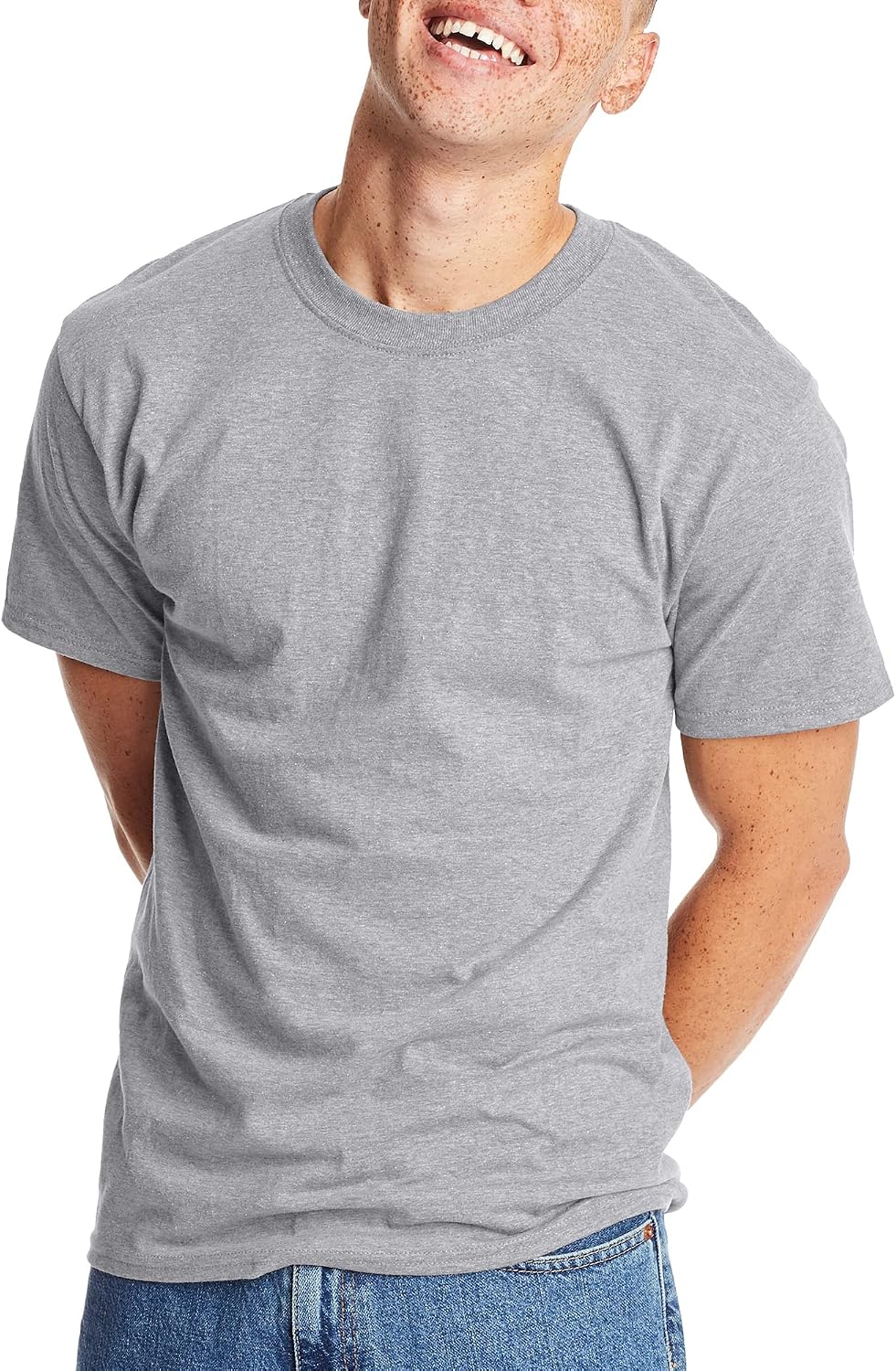 Hanes Men's Beefy-T T-Shirt, Heavyweight Cotton T-Shirts for Men, 1 or 2 Pack, Men's Tees (Tall