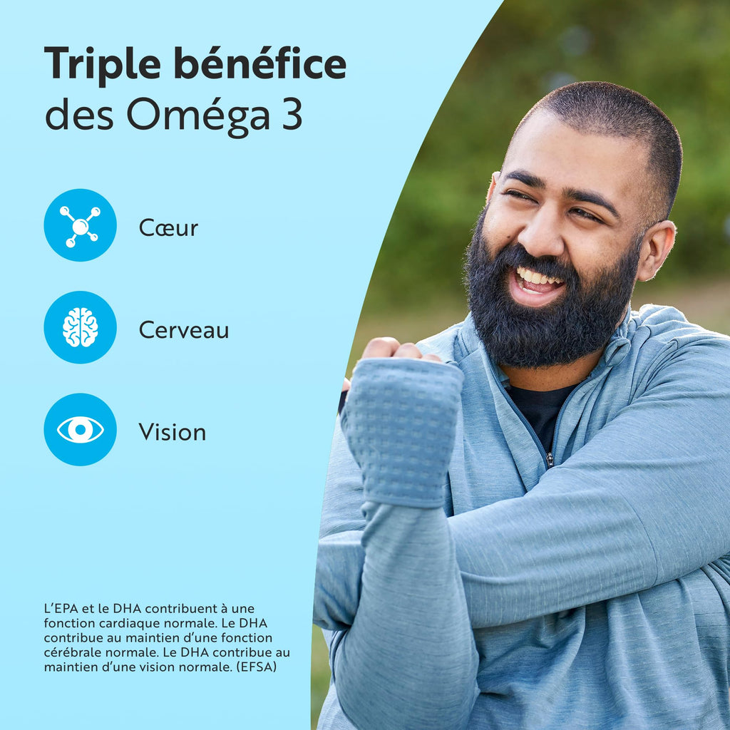 Nutravita Omega 3 Huile de Poissons 2000 mg - 480 Gélules - 8 Mois | Lot de 2 - Haute Concentration en EPA (660mg) & DHA (440mg) - Soutien Fonction Cardiaque et une Vision Normale