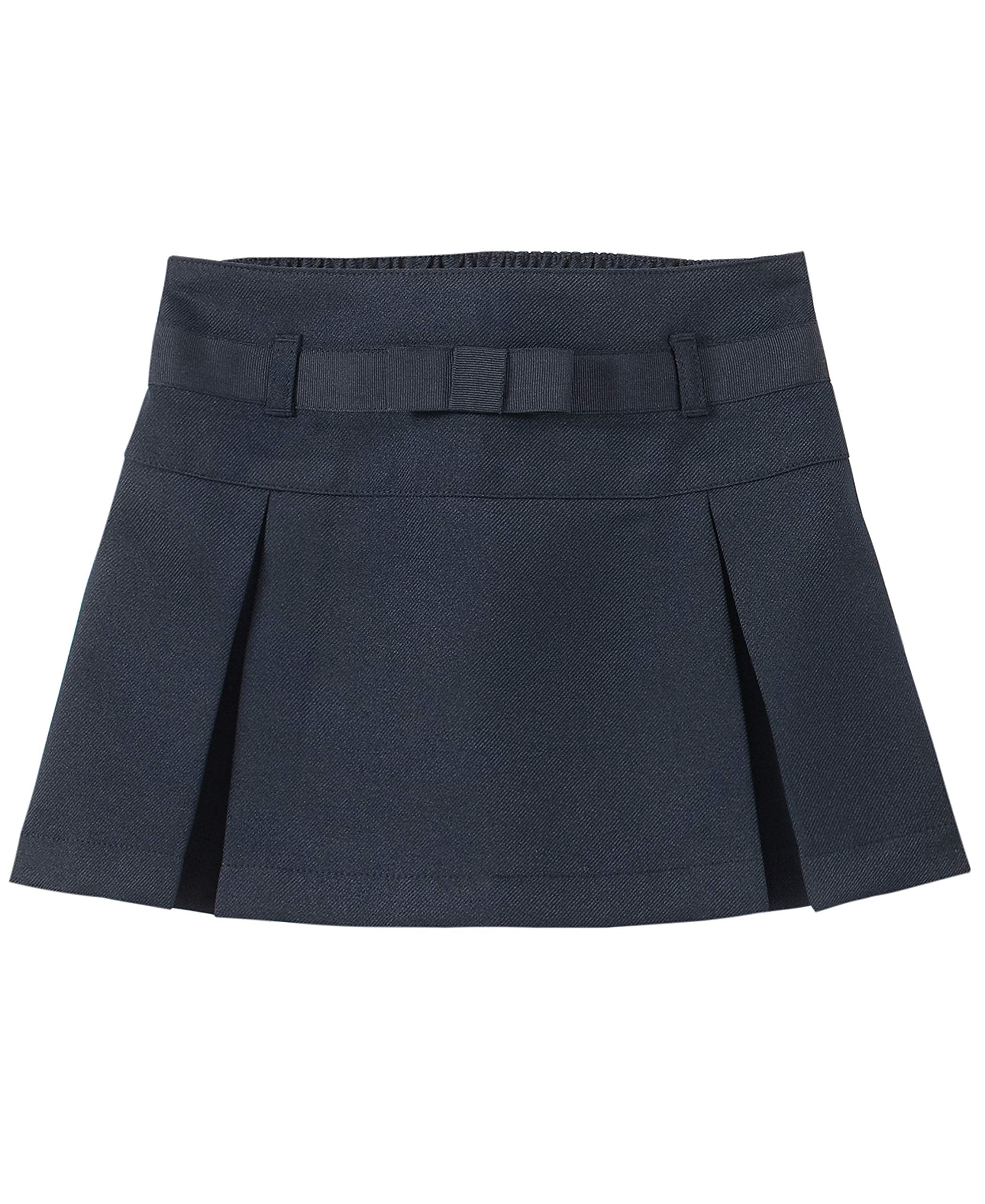 Izod Girls' School Uniform Pull-on Scooter Skirt with Undershorts, Knit Waistband & Functional Pockets, Wrinkle Resistant