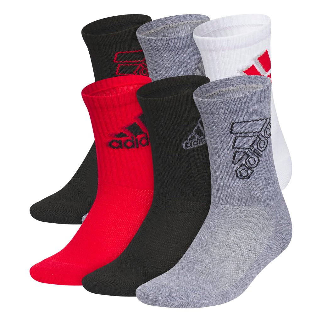 adidas Kids Athletic Cushioned 6-Pack Crew (Little Kid/Big Kid/Adult)
