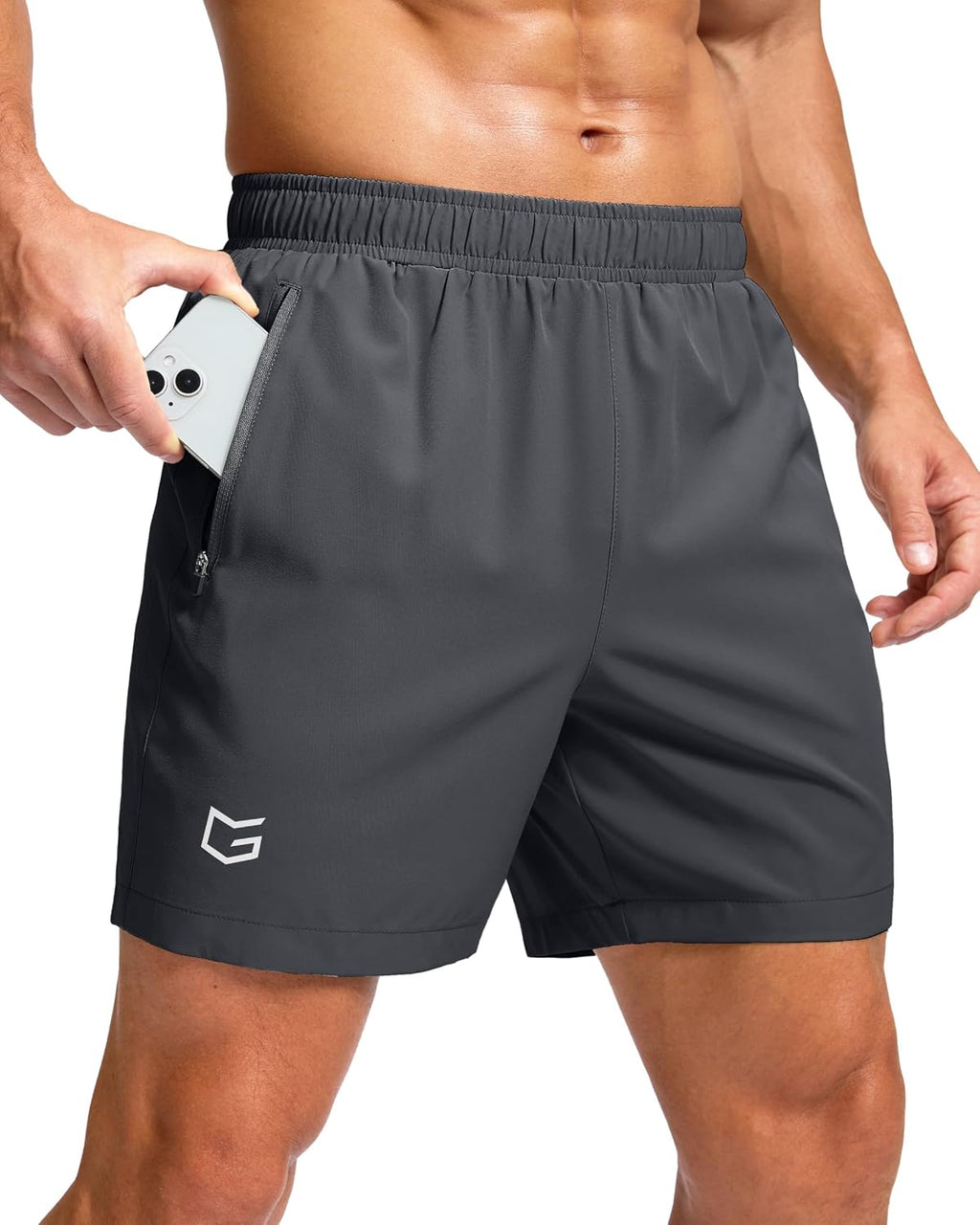 G Gradual Men's Athletic Running Shorts with 2 Zipper Pockets 7"/ 5"/ 9" | Quick Dry, Lightweight, Breathable, Moisture Wicking, Workout, Gym