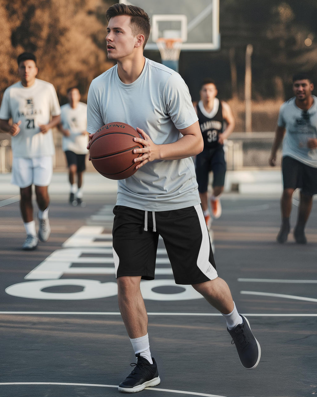 Breathable Mesh Mens Athletic Shorts Loose-Fit Quick Dry Running Gym Shorts | Lightweight Activewear Knit Workout Shorts with Pockets 8 Inch Inseam Elastic Waistband with Drawstring