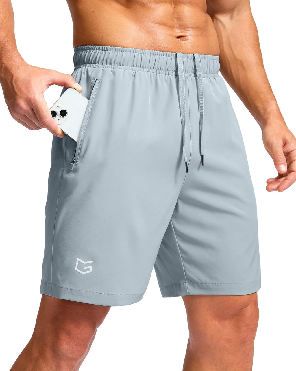 G Gradual Men's Athletic Running Shorts with 2 Zipper Pockets 7"/ 5"/ 9" | Quick Dry, Lightweight, Breathable, Moisture Wicking, Workout, Gym