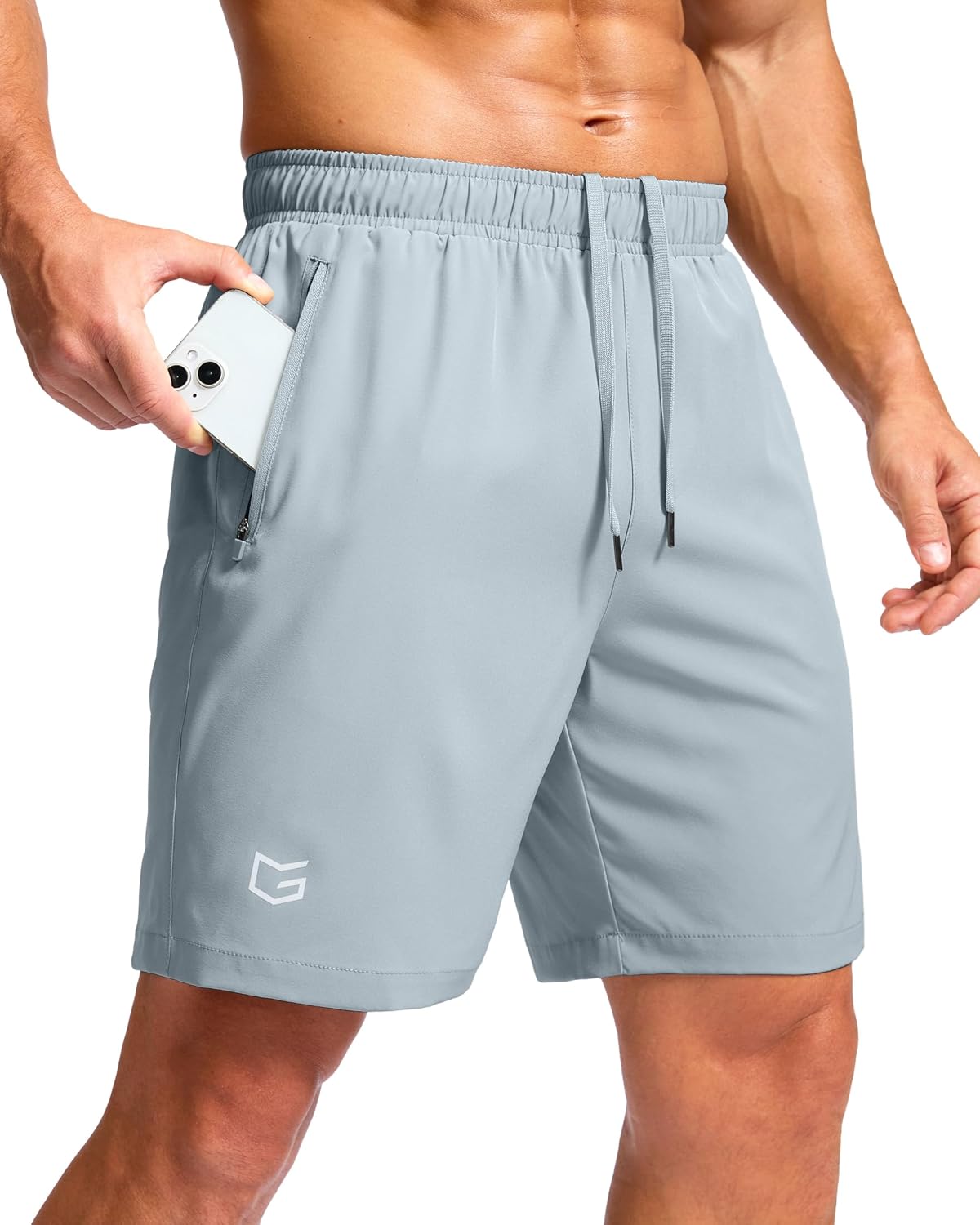 G Gradual Men's Athletic Running Shorts with 2 Zipper Pockets 7"/ 5"/ 9" | Quick Dry, Lightweight, Breathable, Moisture Wicking, Workout, Gym