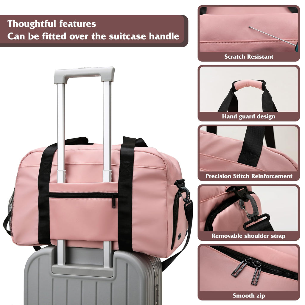 Sac de Sport Femme Homme (Jaune) | Sac Sport avec Compartiment à Chaussures de Ventilation, Sac de Voyage Femme Imperméable avec Compartiment Humide