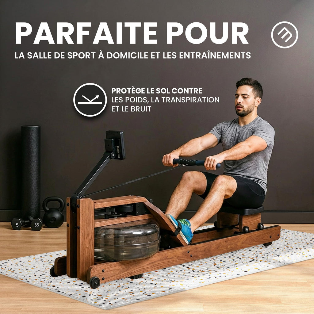 bemaxx Tapis de Fitness Protection de Sol Salle de Sport - Dalles en Mousse | EVA Caoutchouc sans BPA Matelas Puzzle Yoga Pilates Tatami pour Matériel Gym Banc de Musculation Garage Piscine Isolation
