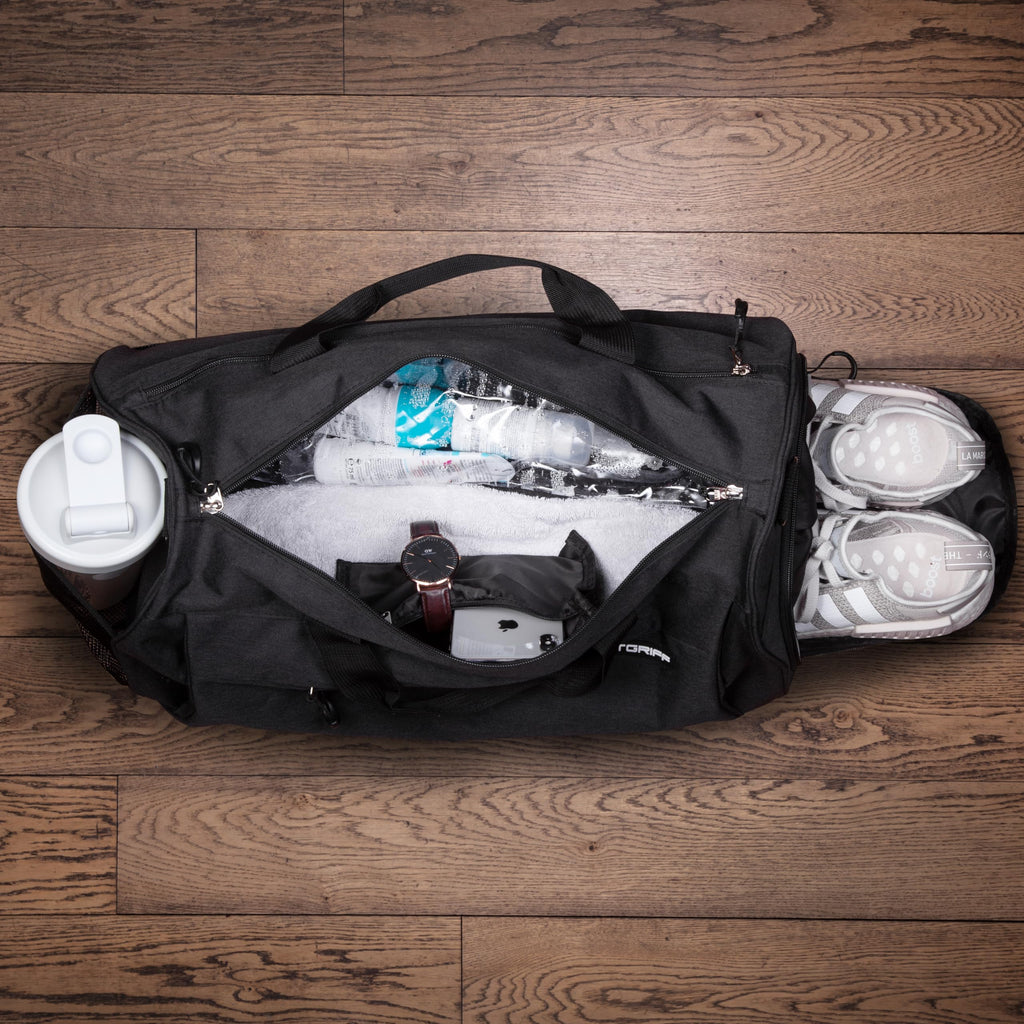 Fitgriff® Sac de Sport Homme & Femme V1 - Sacs de Voyage avec Compartiments Chaussures et Humide, pour Gym, Fitness, Weekend - Duffel Bag