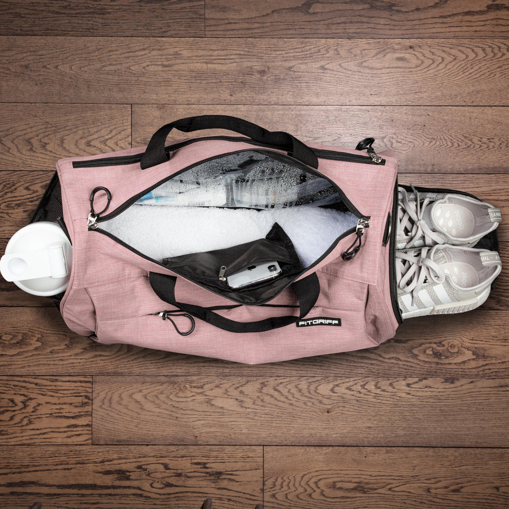 Fitgriff® Sac de Sport Homme & Femme V1 - Sacs de Voyage avec Compartiments Chaussures et Humide, pour Gym, Fitness, Weekend - Duffel Bag