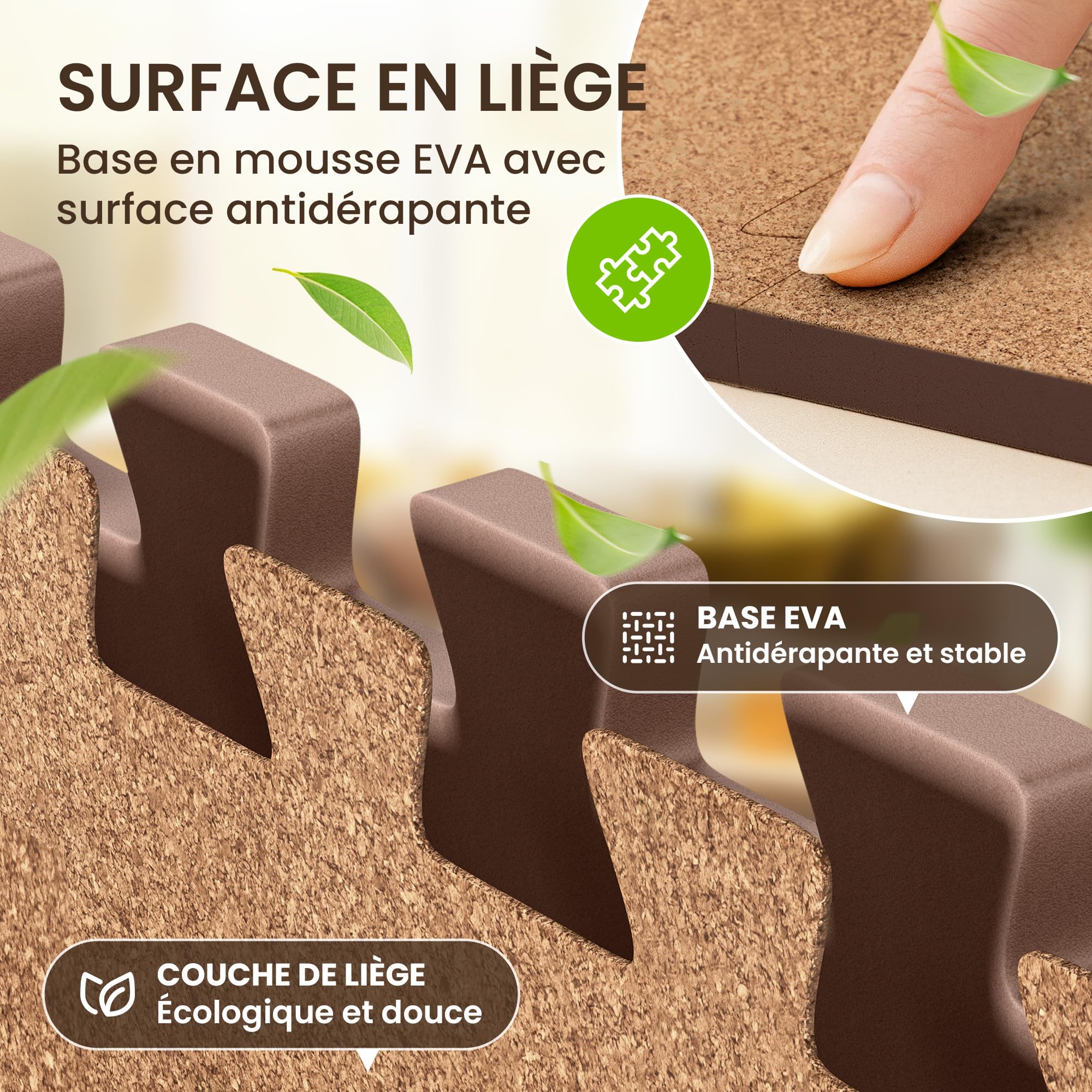 bemaxx Tapis de Fitness Protection de Sol Salle de Sport - Dalles en Mousse | EVA Caoutchouc sans BPA Matelas Puzzle Yoga Pilates Tatami pour Matériel Gym Banc de Musculation Garage Piscine Isolation