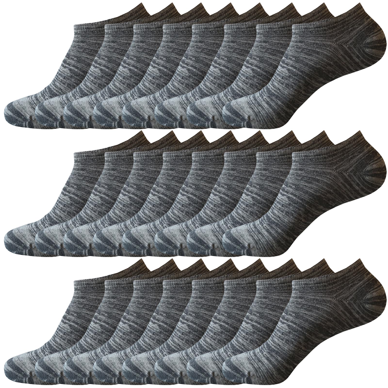 12-30 Pairs Low Cut Ankle Socks for Women No Show Casual Breathable Athletic Socks Bulk for Sport