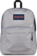 JanSport SuperBreak One Backpack - Durable, Lightweight Bag with 1 Main Compartment, Front Utility Pocket with Built-in Organizer, Premium Backpack, Grounded Grey