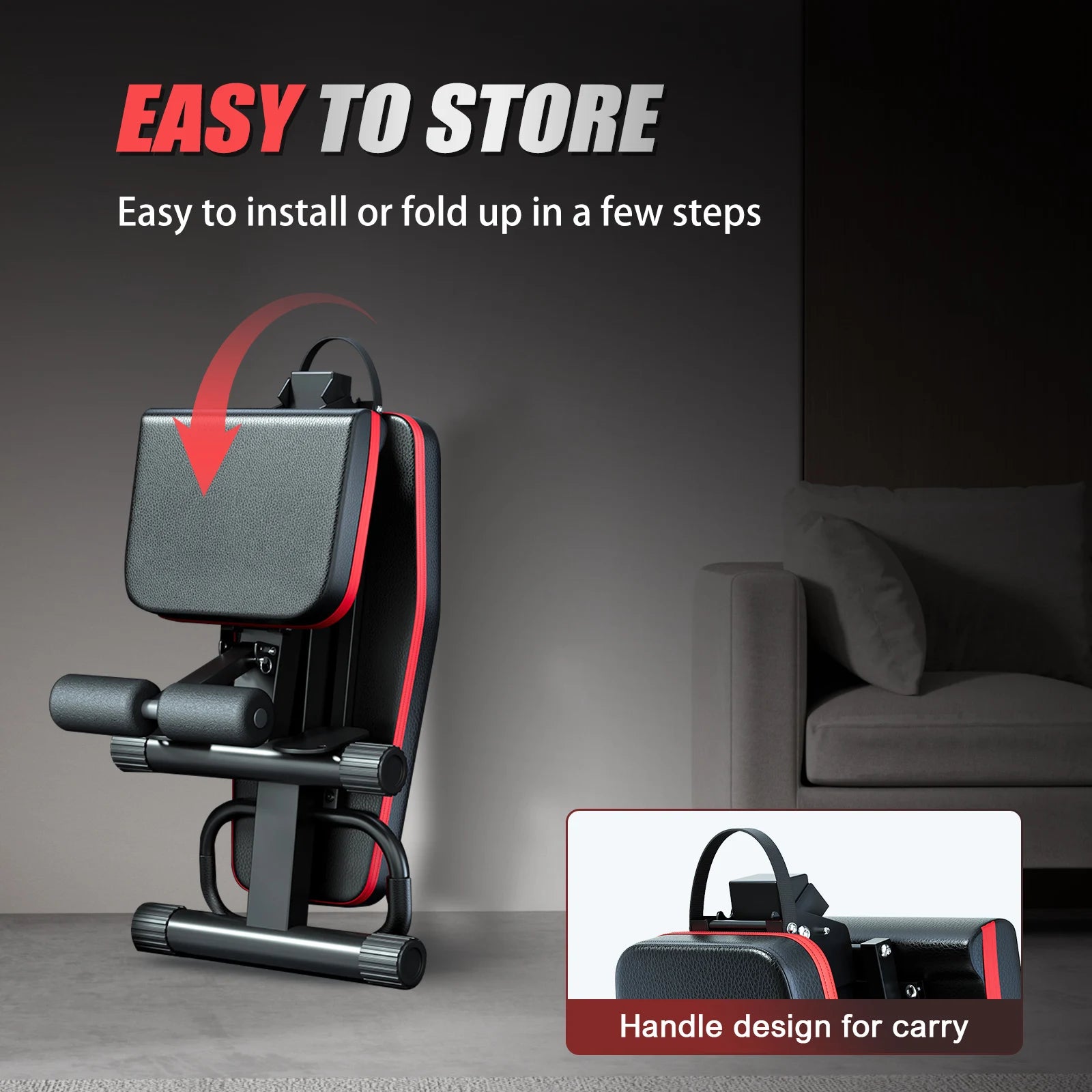 14-in-1 Foldable Dumbbell Bench Weight Pre-Assembled Multi-Functional 1000 lbs 6 Adjustable Levels for Full Body Workout