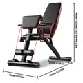 Multifunctional Foldable Dumbbell Bench Fitness Equipment Abdominal Exercise 7-Gear Adjustable Backrest Comes with Soft Cushion