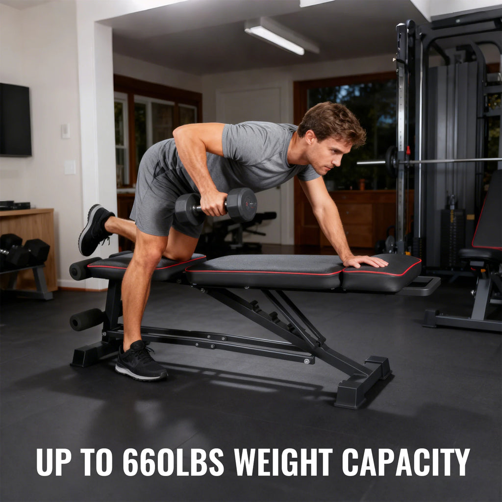 Equipment Househeld Dumbbell Bench Multifunctional Training Stool Full-body Training Foldable Weight Bench Lengthened Headrest