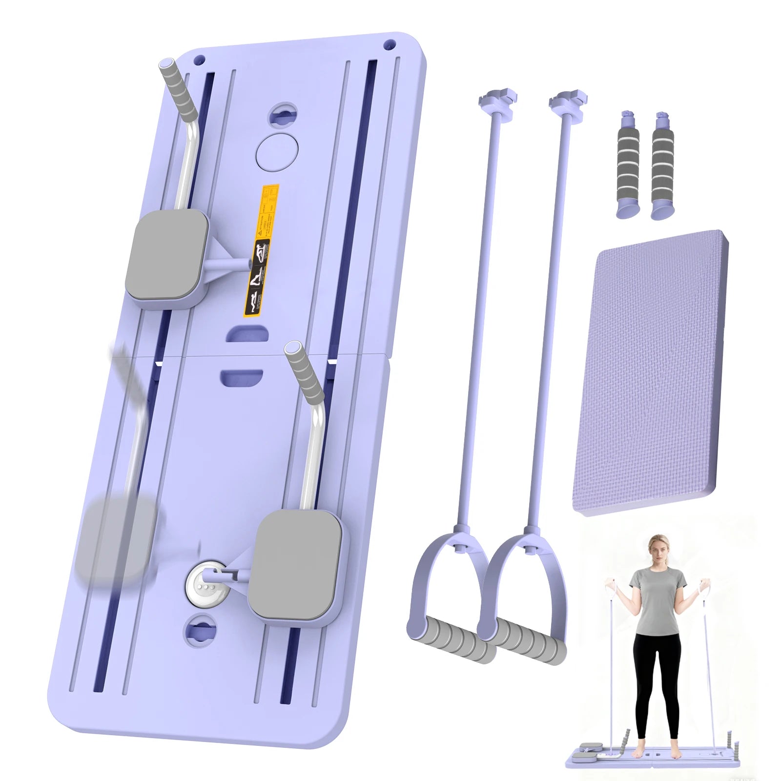 Foldable Full Body Training Board Pilates Reformer With Elastic Ropes Multi-Function Abdominal Trainer For Home Gym Fitness