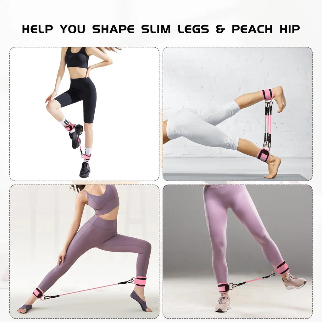6/11pcs Buttocks with gantry, hip lift, ankle resistance, elastic trainer, hip leg tension rope, shaping and slimming