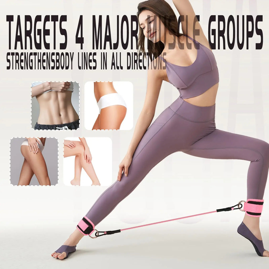 6/11pcs Buttocks with gantry, hip lift, ankle resistance, elastic trainer, hip leg tension rope, shaping and slimming