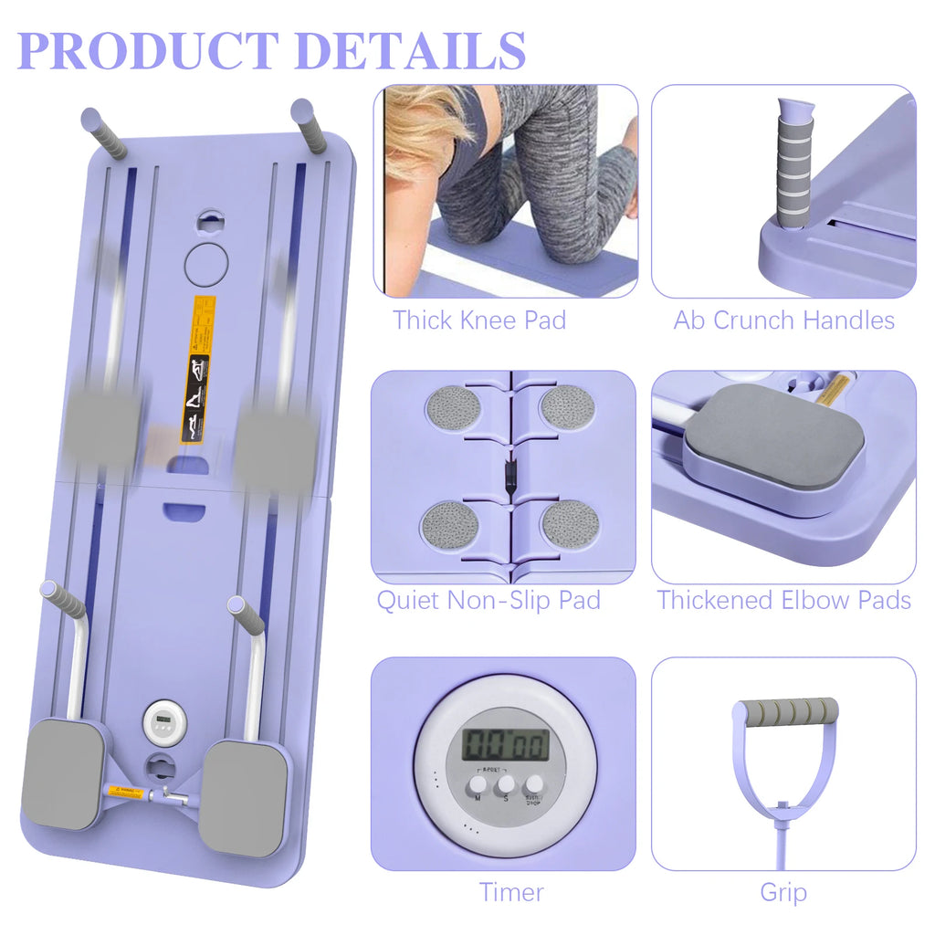 Foldable Fitness Board Abdominal Board Push Up Plate Pilates Boards Full Body Ab Board Reformer Fitness Core Workout Equipments