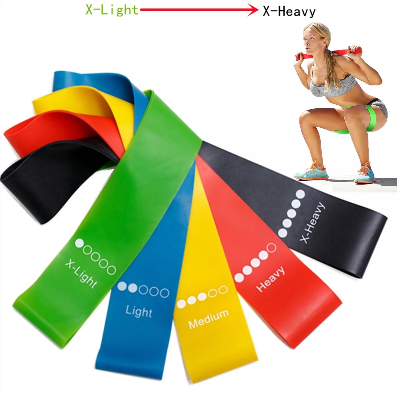 5PCS Resistance Training Resistance Elastic Band Training for Fitness Pull Up Band Gym Resistance Gym Rubber Bands for Fitness