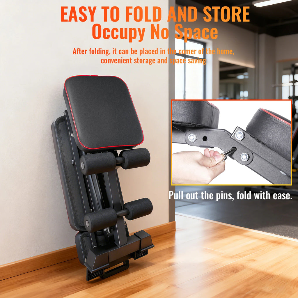 Equipment Househeld Dumbbell Bench Multifunctional Training Stool Full-body Training Foldable Weight Bench Lengthened Headrest