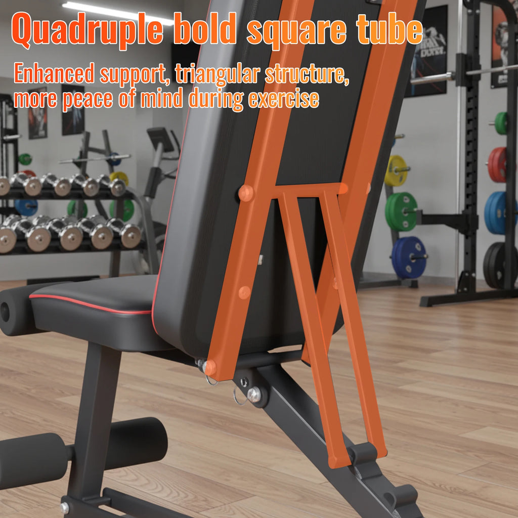 Equipment Househeld Dumbbell Bench Multifunctional Training Stool Full-body Training Foldable Weight Bench Lengthened Headrest